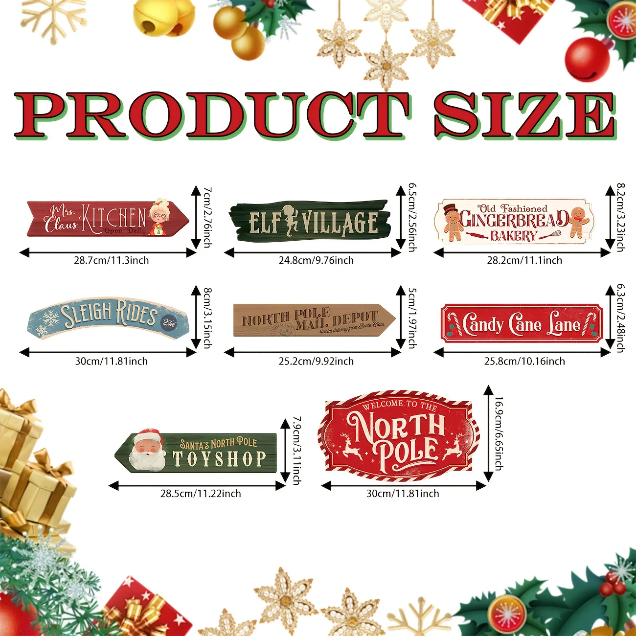Christmas Party Decorations Christmas North Pole Yard Signs Joyful Believe Jolly Merry Christmas Lawn Outdoor…