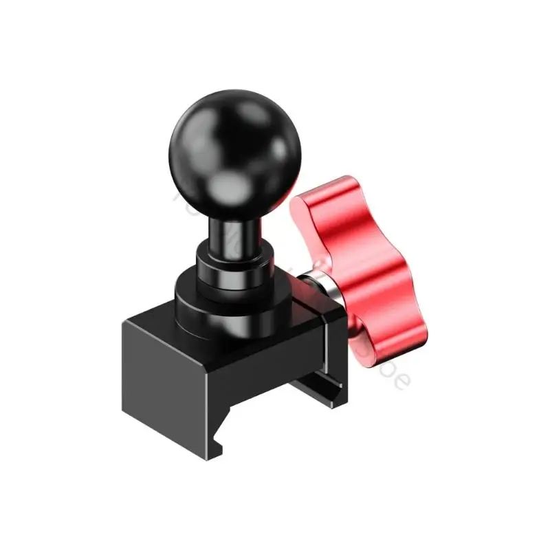 96BA Schiene Rutsche Klemme Adapter mit 17mm Kugelkopf 1/4 Zoll Schraube 360 ​​Grad Rotation für Fotografie Video Zubehör – Detail 5