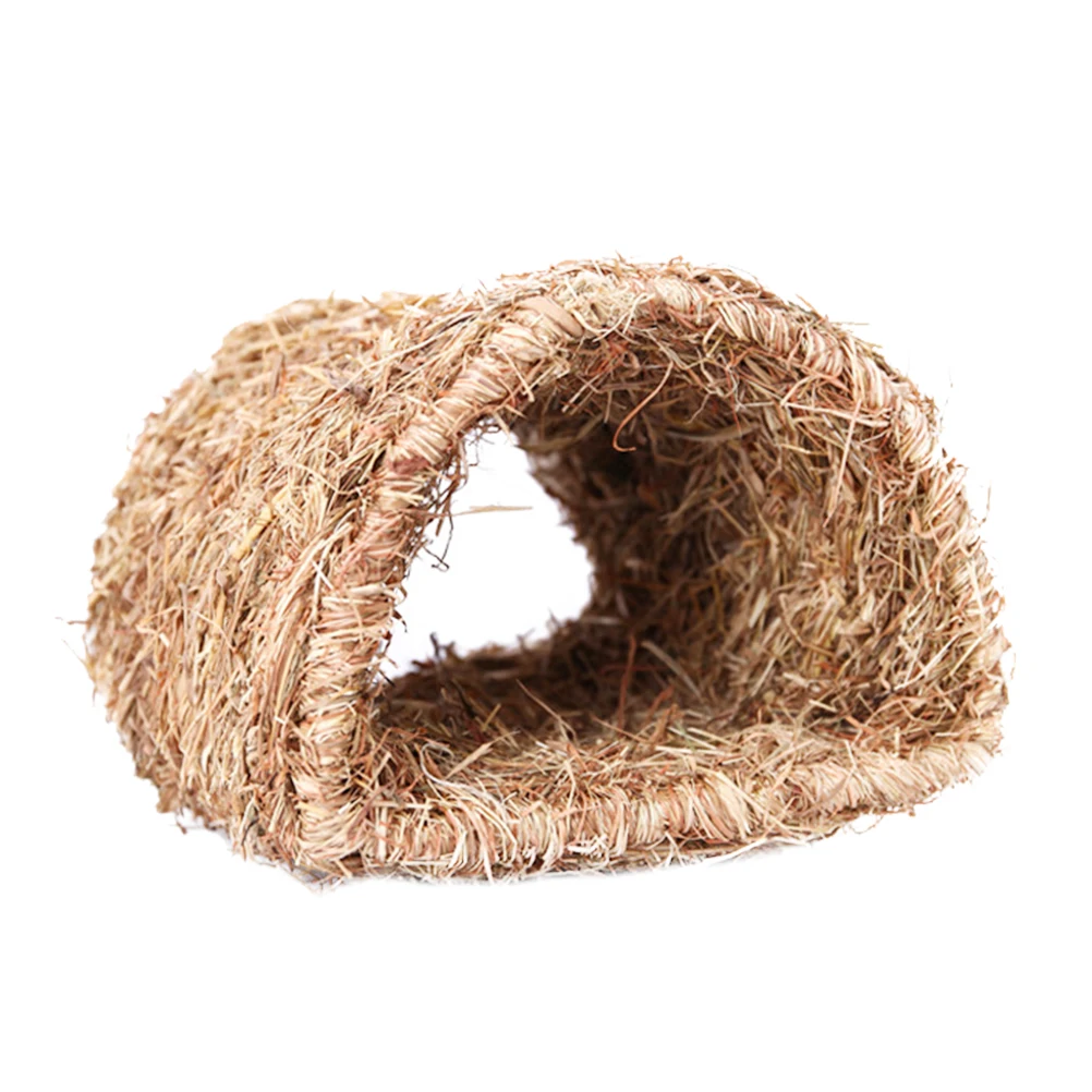 

Pet Passage Nest Bunny Straw Home Reed Grass Rabbit Playing Toy Playground Amusement Supply Hamster Gerbil Rat Small Animal