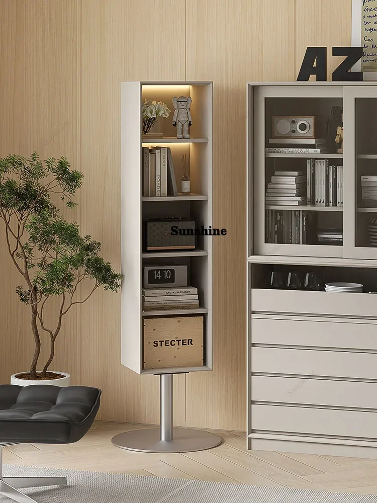 

Minimalist solid wood full-length mirror cabinet integrated multi-function rotating floor full-length mirror FT