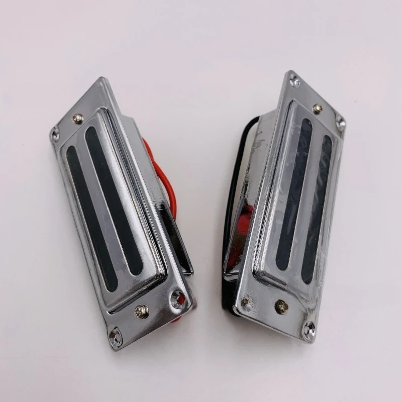 Two black pickups, electric guitar, iron frame, small two-character pickup, electric guitar accessories. - view 4
