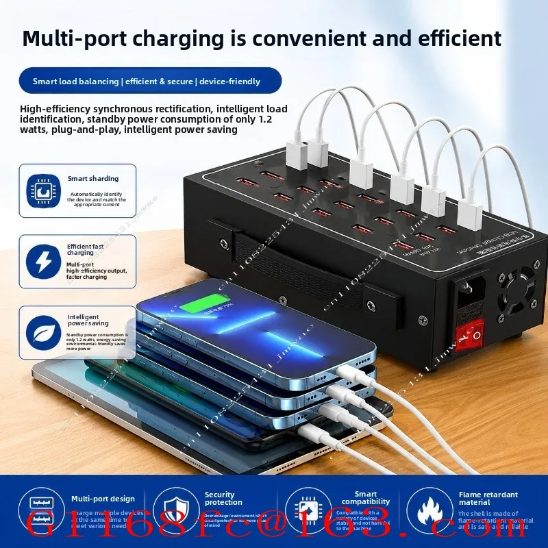 20 Ports USB Port Charger Metal Shell Multi-port Mobile Phone Charging