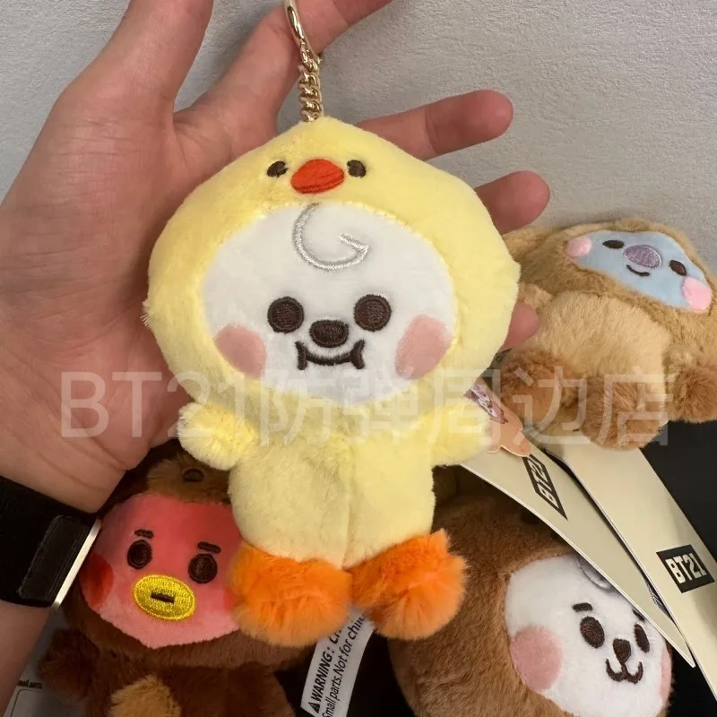 جديد BT21s الحيوان سلسلة هزو Chimmy ألعاب من نسيج مخملي المفاتيح زوجين الكرتون كويا كوكي تاتا دمية حقيبة قلادة حلية هدية للأطفال