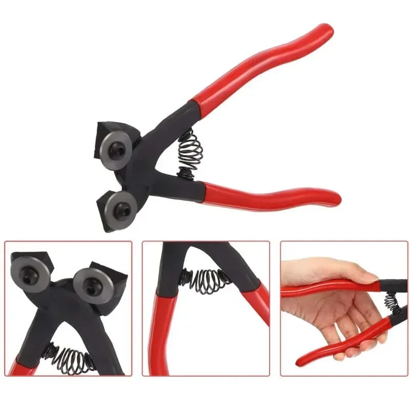 Mosaic Nippers Cutting Plier Wheel Blades Double Roller Tile Pliers Heavy Duty Double Round Wheel Flat Glass Cutting Nipper