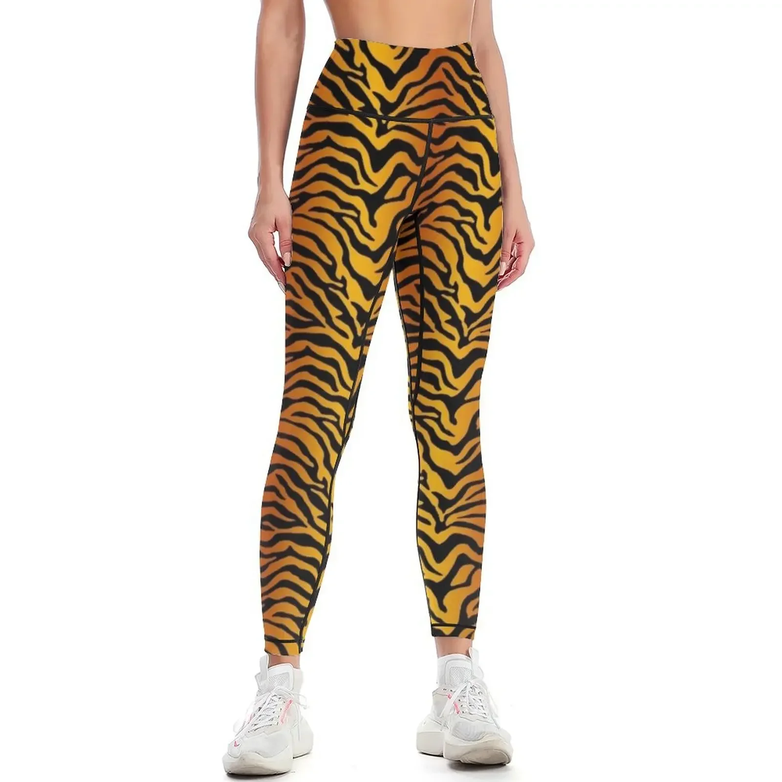 

Tiger stripe print Leggings Leginsy push up gym top fitness set gym Sports pants woman Womens Leggings
