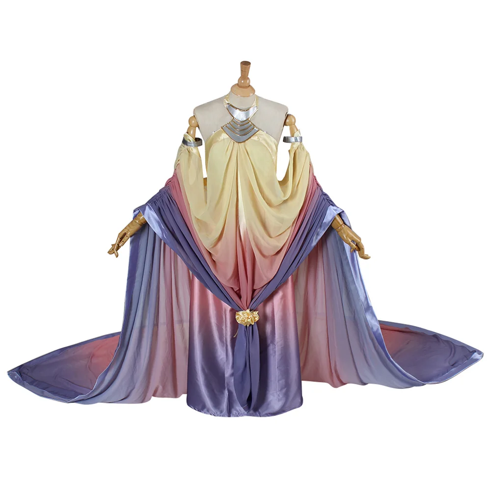 Padme Cosplay Amidala Costume Off-Shoulder Elegant Sexy  Dresses Halloween Party Ball Gown