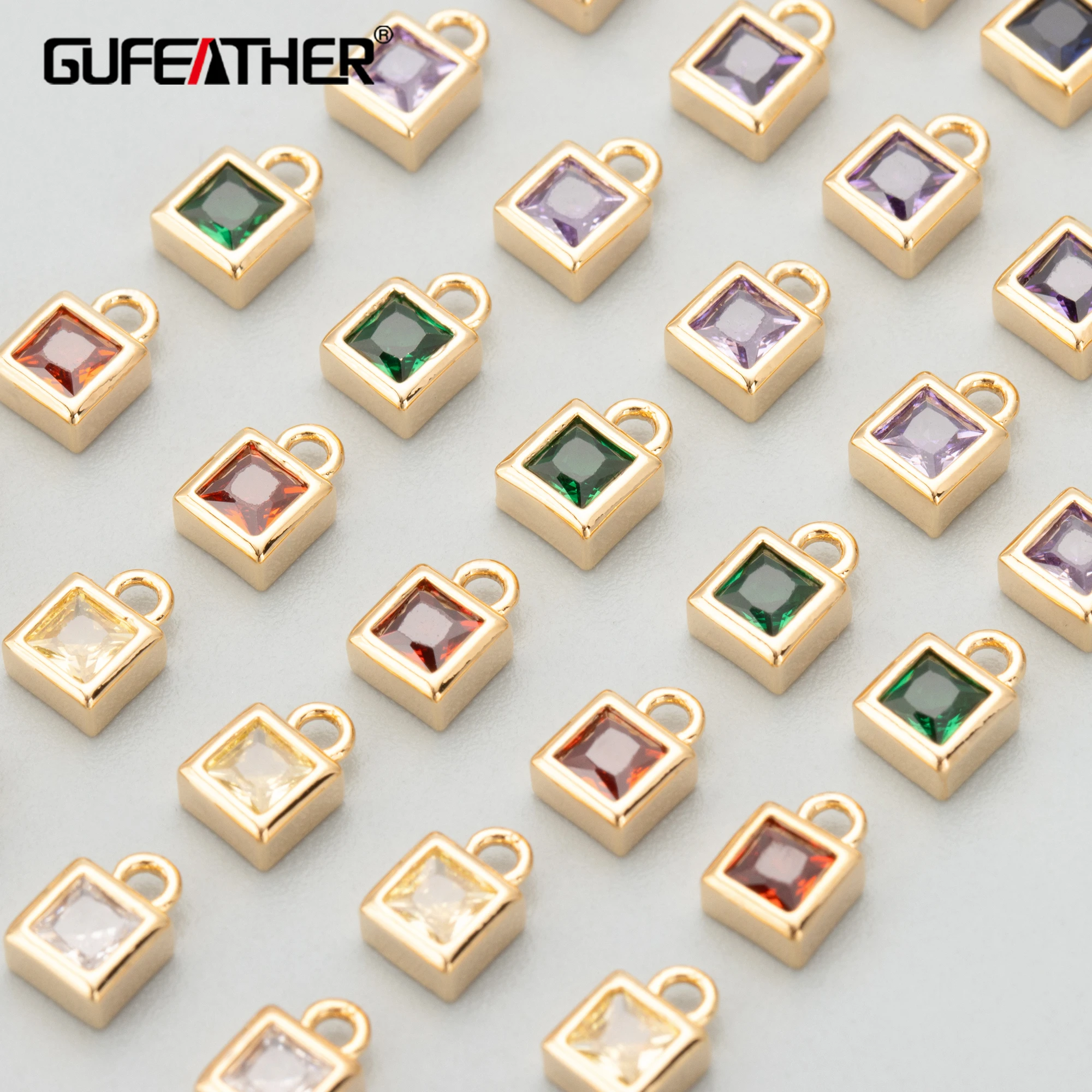 

GUFEATHER MC45,jewelry accessories,18k gold plated,nickel free,copper,zircons,charms,jewelry making,diy pendants,10pcs/lot