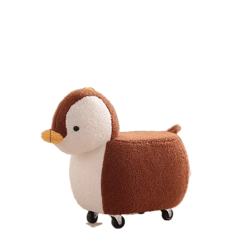 

Universal wheel low stool household shoe change sofa stool card Internet celebrity children's small bench