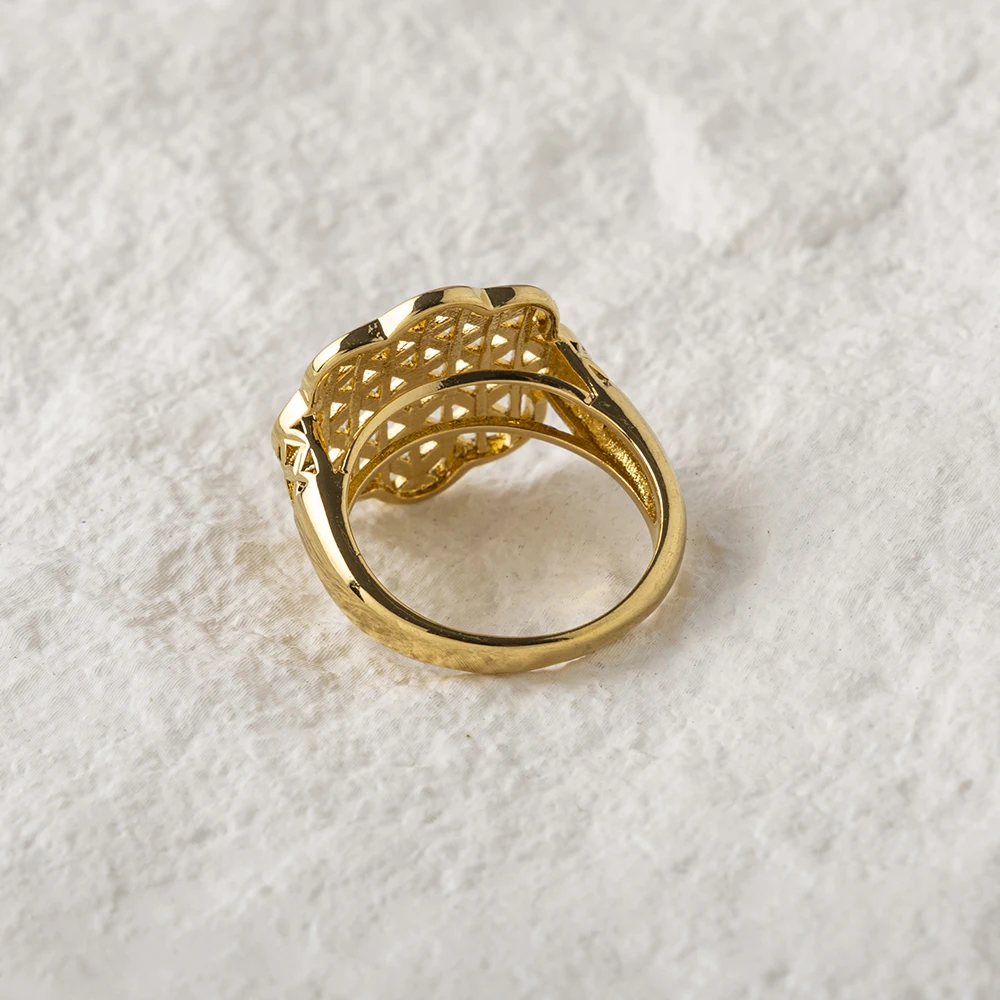 LUIZADA Vintage Türkische Fingerringe Frauen Runde Kristall Caesar Ring Gold Farbe Ethnische Hochzeit Schmuck Ring – Detail 9