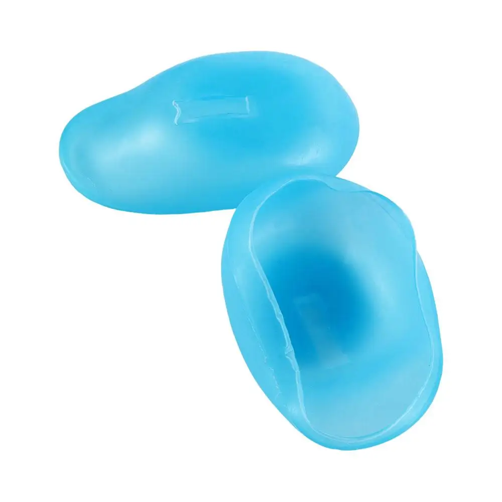 2pcs Waterproof Silicone Ear Cover Reusable Perm Earmuffs Salon Ear Shield Perm Oil Baking Blue Hair Coloring Dyeing Protector