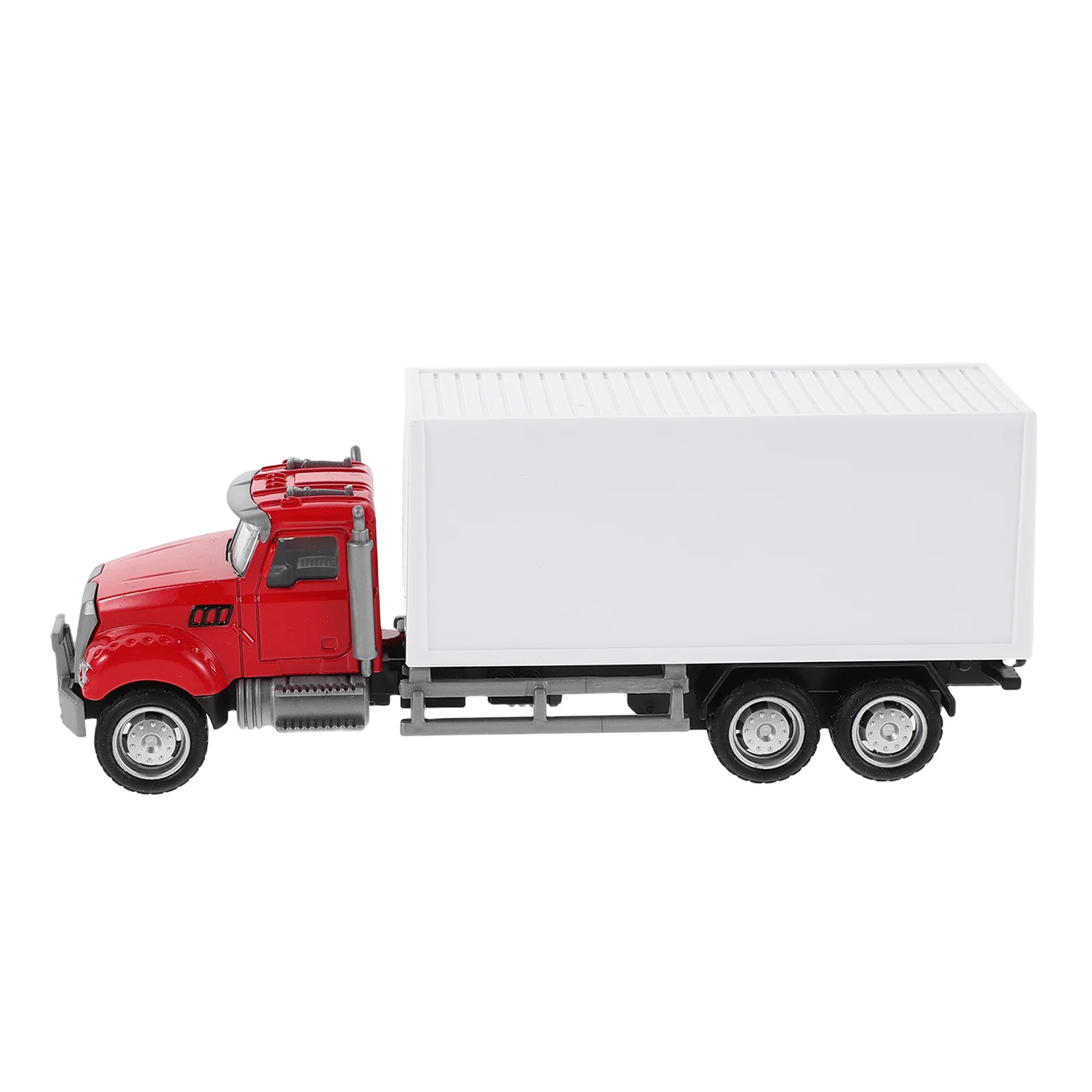 Semi Truck Diecast Construction Vehicle Realistischer 15,5 cm reibungsbetriebener Transportträger Container Truck Kinder-Druckguss-Trucks