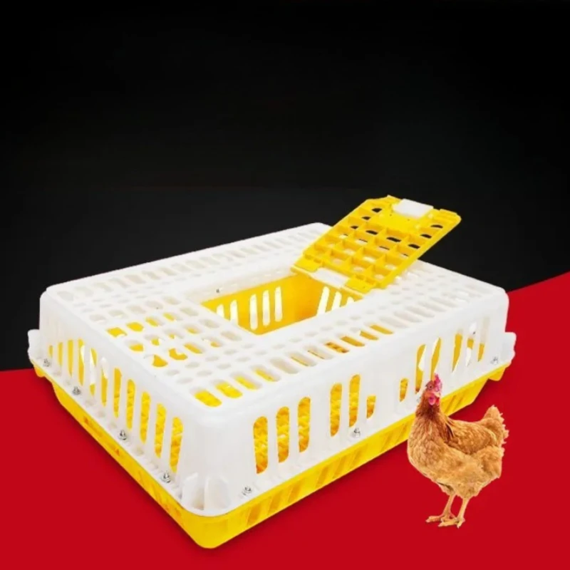 Large Plastic Poultry Cage, Durable Chicken Duck Transport Coop, Stackable Multi-Layer Aviary for Farm Birds & Pigeons