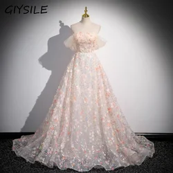 Flower Decoration Evening Dress Colourful Wedding Shooting Skirt Women Hostess Performance marriage Dresses Party Wedding Dress