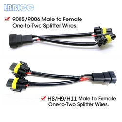 1x H11 9005 HB3 9006 HB4 Male Female Conversion Connector Wiring Harness Headlight Fog Light Plug Cable Socket Adapter Wire Hold