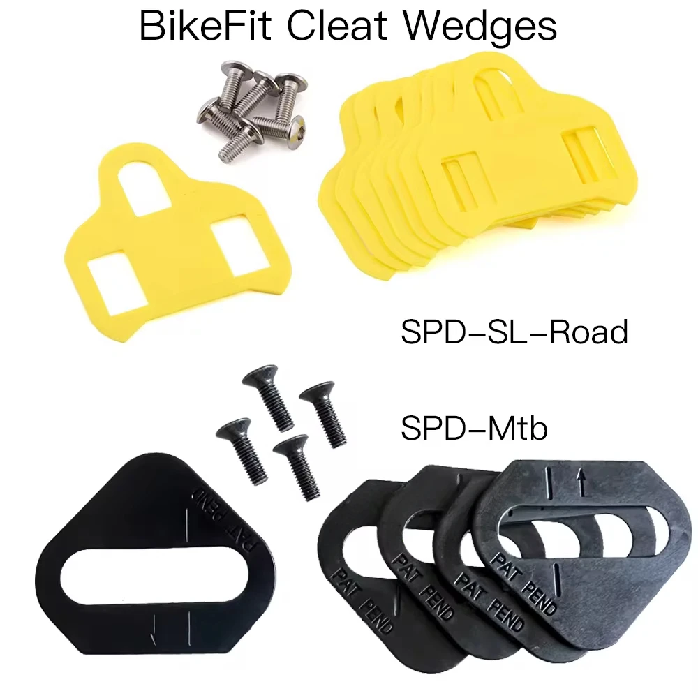 Cuñas de tacos BikeFit para Shimano Road SPD-SL y MTB SPD ATAC SpeedPlay Crank Bros Cleats 8 unids/pack accesorio para bicicleta