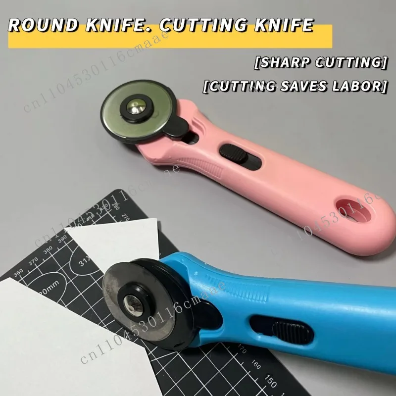 Handheld Mini Versatile 45mm Rotary Blade ABS + TPE Handle for Paper Fabric Cutting Roller Round Cutter
