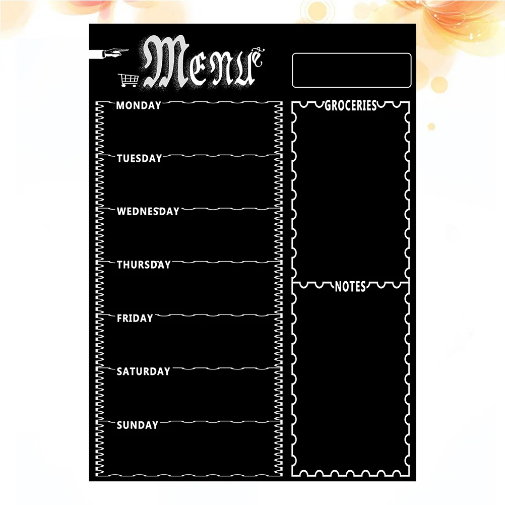 1 قطعة ملصق ثلاجة مخطط أسبوعي مغناطيسي لوحة مسح جاف 9 لوحة بيضاء شبكية لمنظم جدول قائمة المهام باللون الأسود