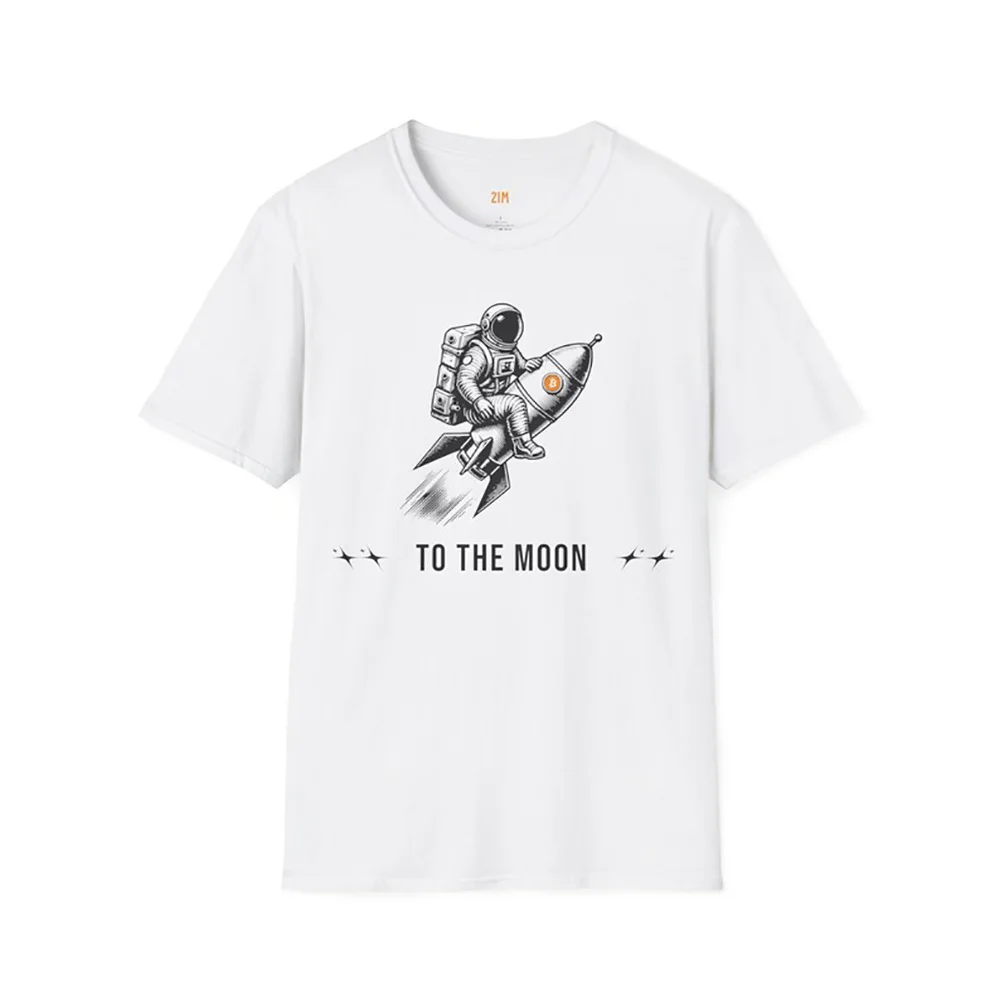 

to the moon Funny Gift t shirt for Crypto Traders BTC Fan Bitcoin Symbol tee 100% cotton printed Graphic clothes All size tops