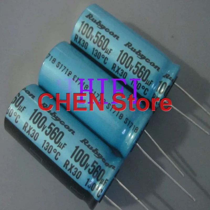 10PCS/lot original Rubycon RX30 100V560UF 18X40MM 130C electrolytic capacitor 100V 560UF free shipping