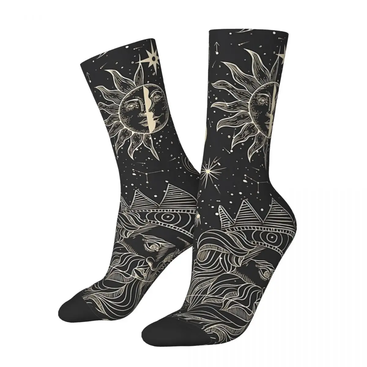 Greek Gods Celestial Astronomy Crazy Men's Socks Zodiac Star Unisex Harajuku Pattern Printed Funny Novelty Crew Sock Boys Gift