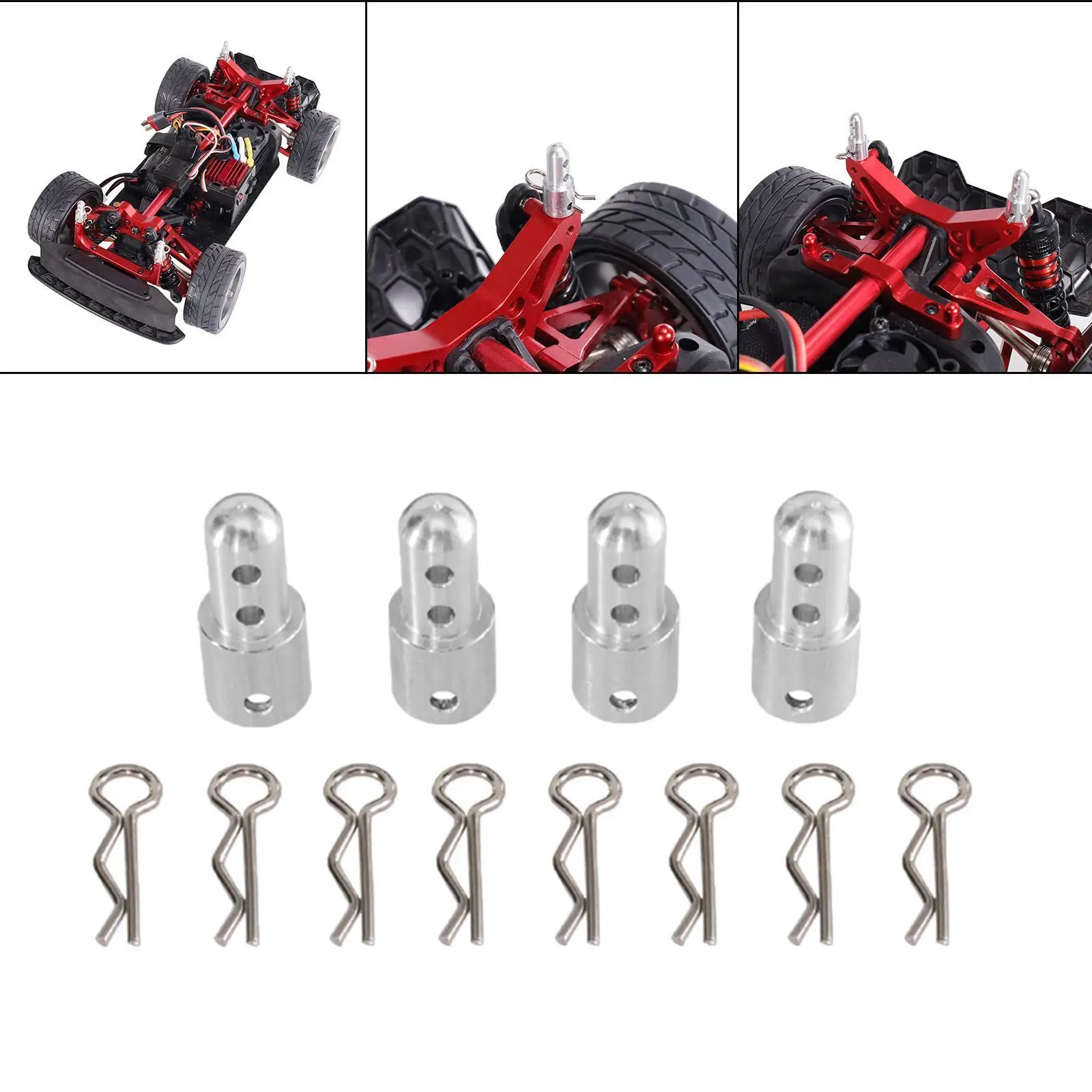 Columna de soporte de carcasa de coche RC, poste de cuerpo extendido para 1:14 14301 14302 14303