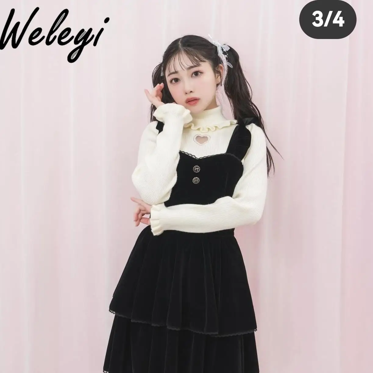 Japanese Cute Girl Small Turtleneck Love Pull Femme Lolita Girly Knitted Cardigans Sweet Hollow Slim Thin Knitted Shirt Women