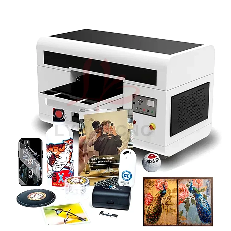 LY 3360 더블 UV DTG 잉크젯 프린터, 전화 케이스용 완전 자동, 금속 거울 선물 포장 인쇄, 2880 DPI 인쇄
