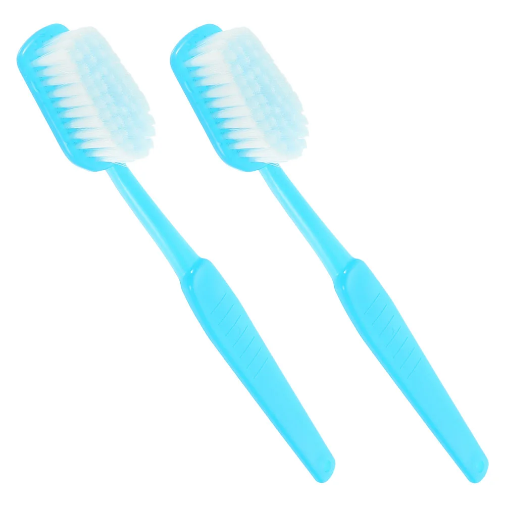 

2 Pcs Toothbrush and Bath Body Exfoliating Shower for Bristle Scrubber Long Handle Toy Back Flocking with