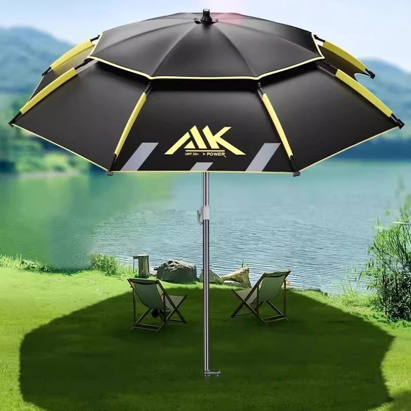 All-Weather Fishing Umbrella with Angle,Waterproof Sun Shelter for Camping Beach Park, Portable Windproof UV Protection Sunshade