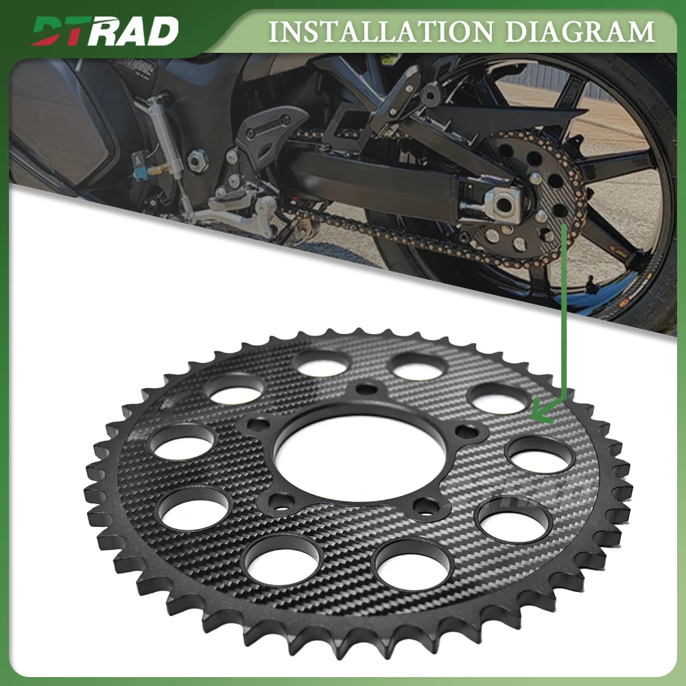 Motorccycle Rear Sprocket 45 Tooth T6 7075 Aluminum Lightweight Carbon Fiber Decoration For BST Modified Wheel Hub 520 525 Chain