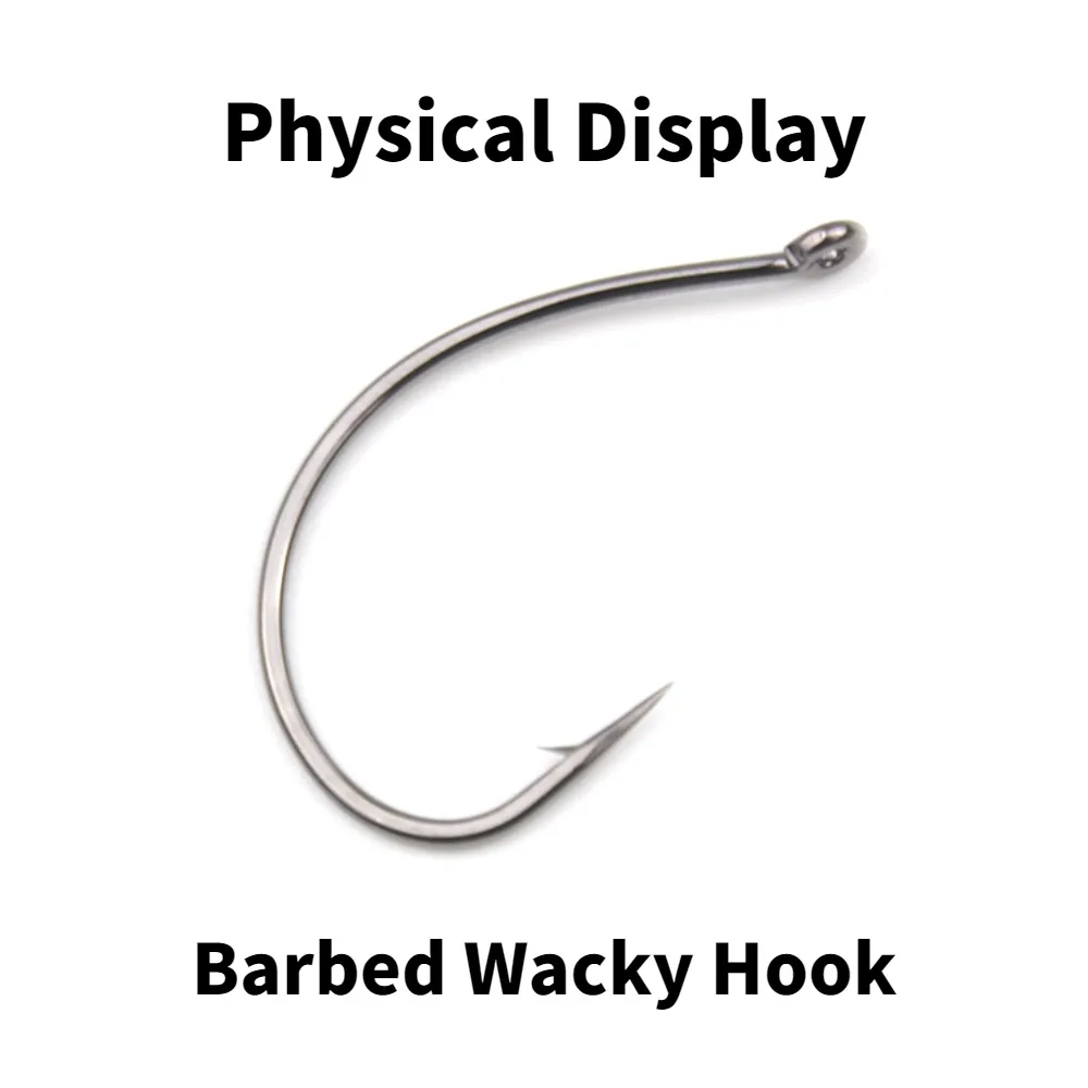 50pcs Wacky Hooks High-Carbon Steel Worm Lure Fishing Soft Bait For All Waters Carp Tackle Accessories