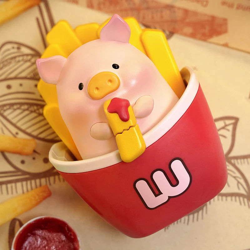

Lulu The Piggy Hamburger Экспресс-доставка Серия Слепая коробка Игрушки Mystery Box Kawaii Модель Аниме Фигурка Сюрприз Подарок