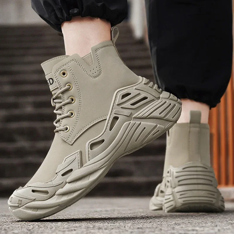 

Мужские тактические ботинки, уличная походная обувь с ремнями для боевой подготовки, водонепроницаемые ремни, дышащая многофункциональная мотоциклетная обувь