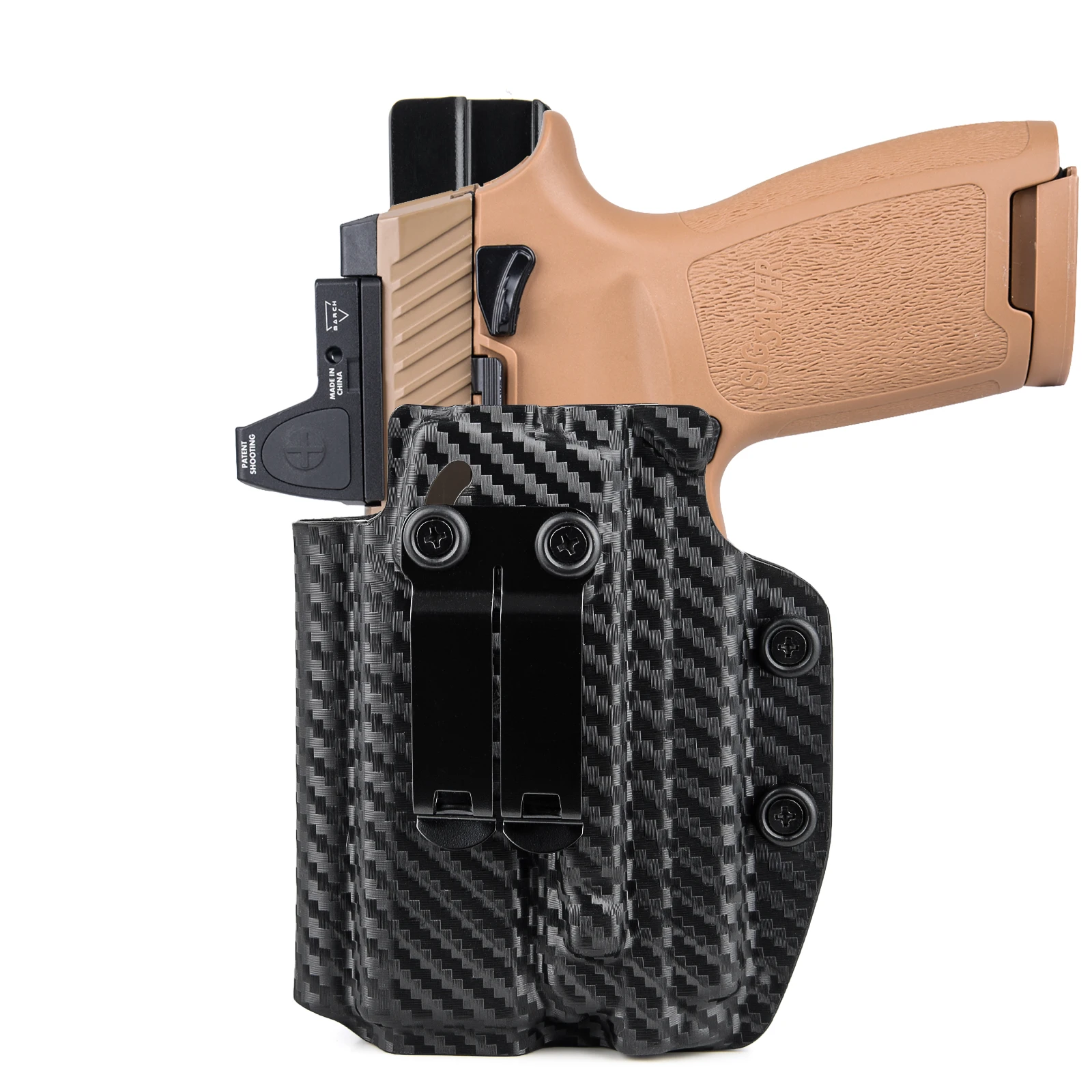 IWB Kydex Holster for Sig Sauer P320 M18/ P320 X CARRY/ P320 Compact w/ Olight Flashlight Baldr S Laser Light Concealed Carry