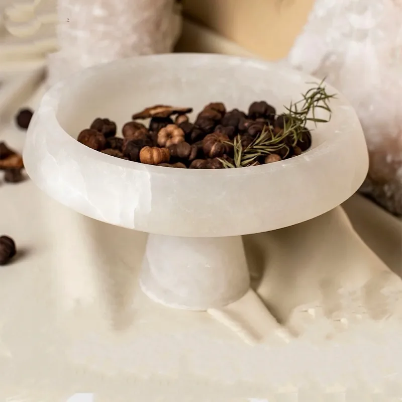 Simple Marble Trays Modern Restaurant Desktop Fruit Plate Living Room Decoration Bowls Creative Home Decoration Accessories