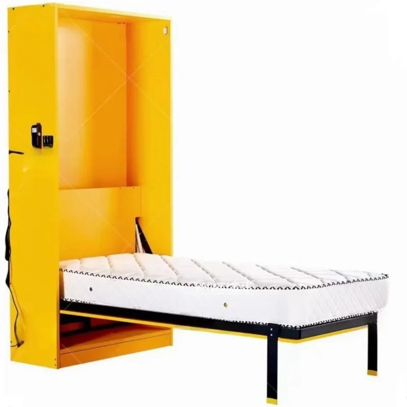Folding bed hammock forward rollover invisible bed hardware hidden bottom turn wall bed