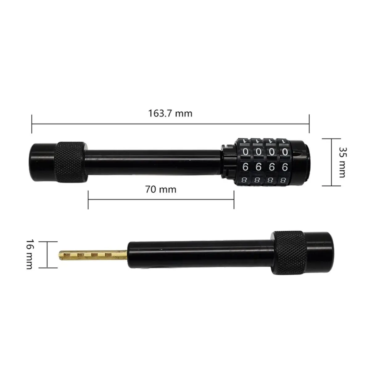 Keyless Combination Trailer Hitch Pin Lock for Large Car,Boat- 5/8