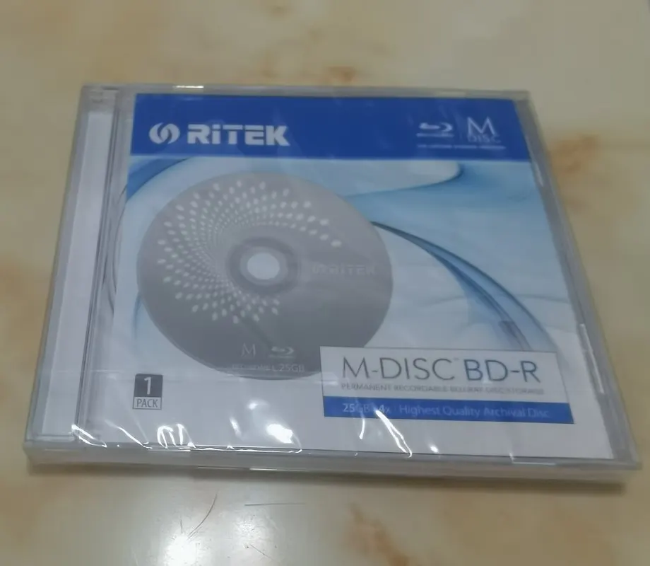 5Pcs M-DISC Mdisc BD-R 25GB 4X Permanent Recordable Blu-Ray Disc Storage Lifetime Archival Disc InkJet Printable