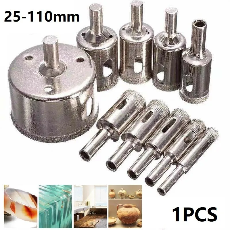 Imagem -06 - Diâmetro Buraco de Vidro Viu Diamante Derrubado Telha Cerâmica Mármore Broca Cortador 25110 mm de