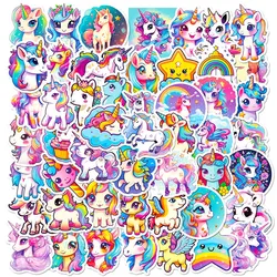 10/50pcs Cartoon Cute Rainbow Unicorn Stickers Pack per bambini Scrapbooking Laptop Travel bagagli Laptop Wall Car Decoration Decal