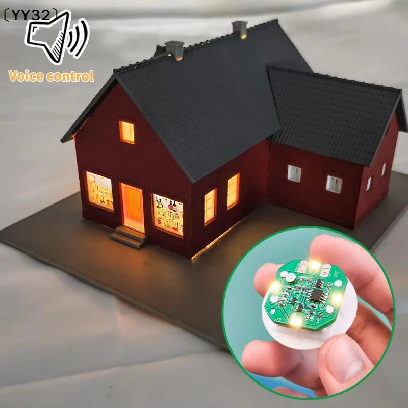 1Pcs Tapping/Sound Control Lighting Toy 38mm Rechargeable LED Light Night Lamp DIY Dollhouse Accessories Wall Bedside Lamp view 4