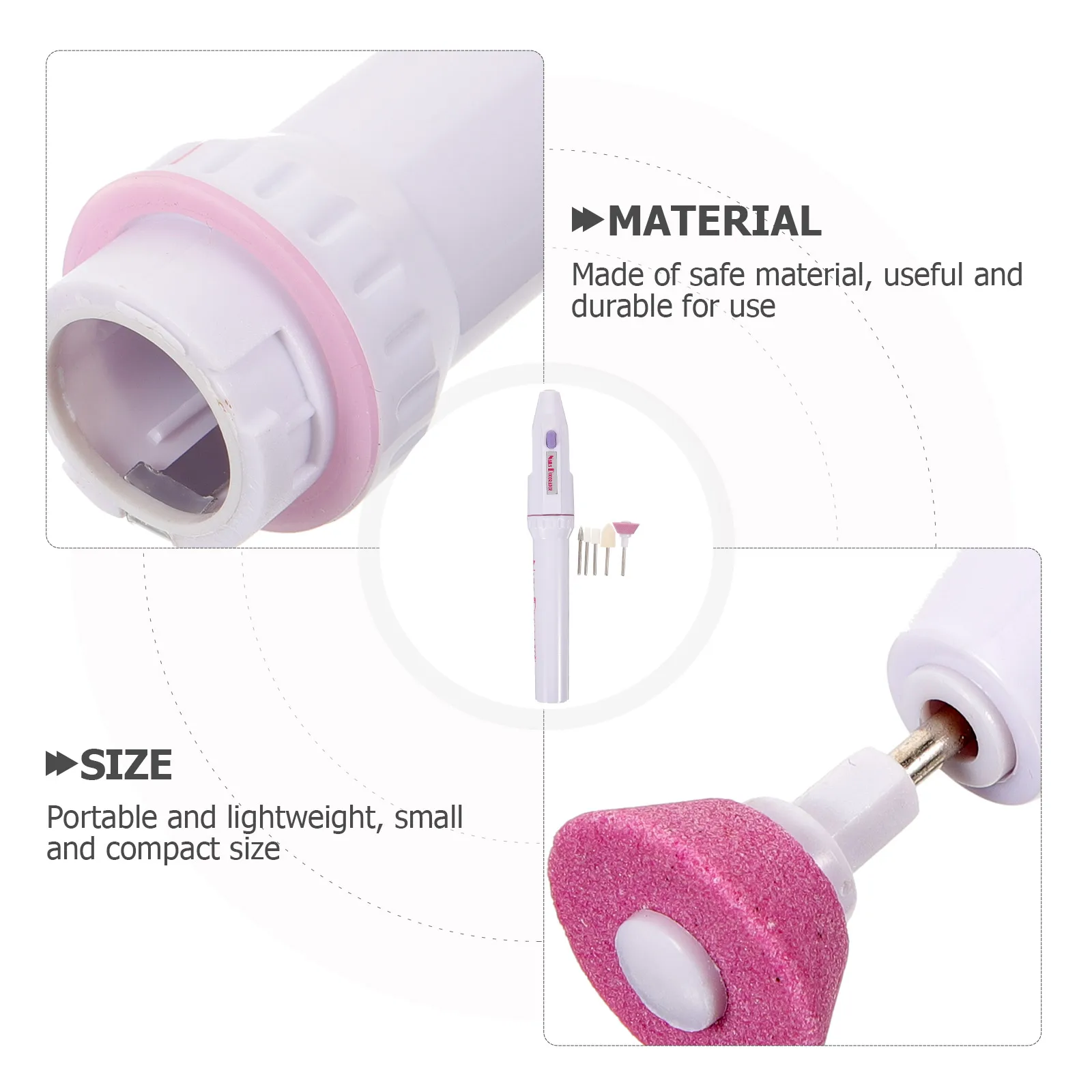 

1 set Drill Machine for Manicure Pedicure Bulk Supplies Professional Nail Grinder Sanding Polishing Files