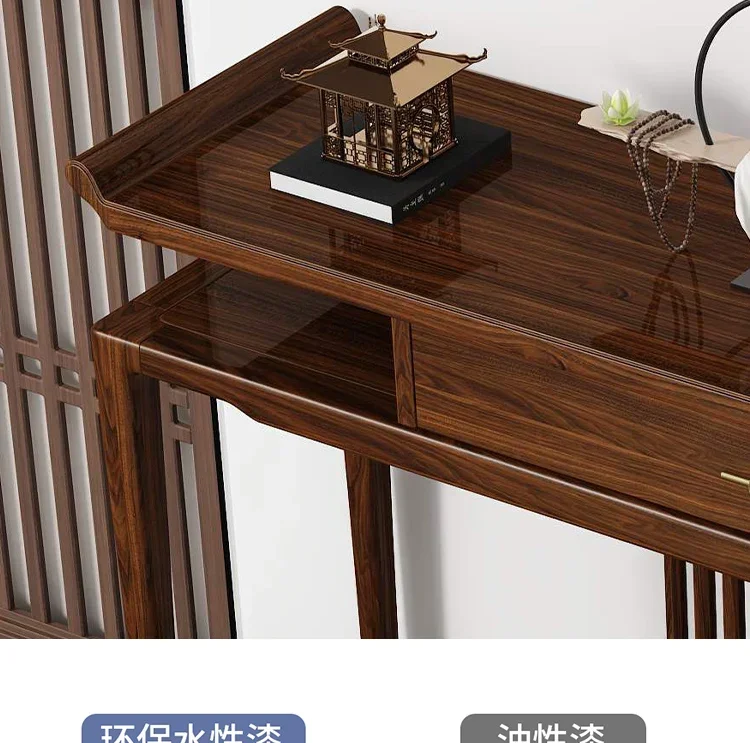 غرفة معيشة على الطراز الصيني الجديد، خزانة مدخل خشبية من خشب Ugyen الصلب الضيق للغاية #2