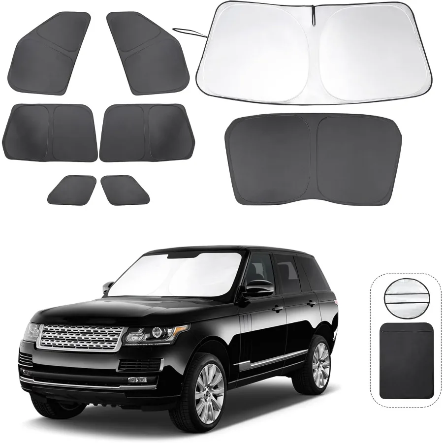 

8PCS Windshield Sun Shade Custom Fit for 20132021 Land Rover Range Rover Not Fit Range Rover Sport Accessories Foldable Sunshad