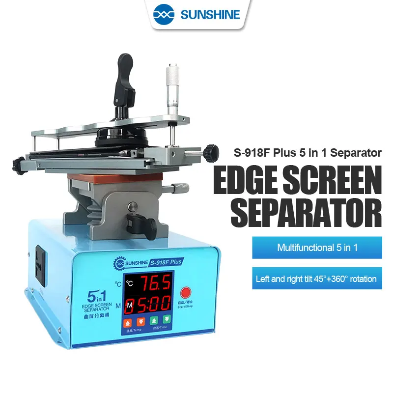 

SUNSHINE Edge Screen Separator, Curved Screen, Separate Glue Remover Machine, In Frame, Universal Separator, S-918F Plus, 5 in 1