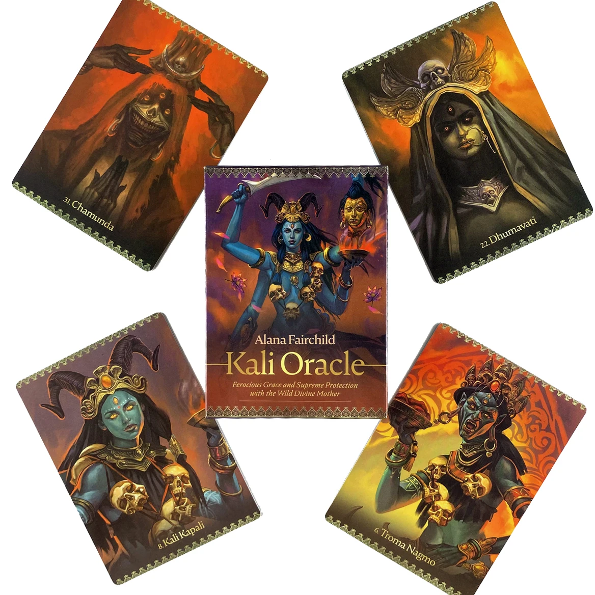 

Kali Oracle Cards Deck Leisure Party Table Game High Quality Fortune-telling Prophecy Tarot Deck with PDF Guidebook