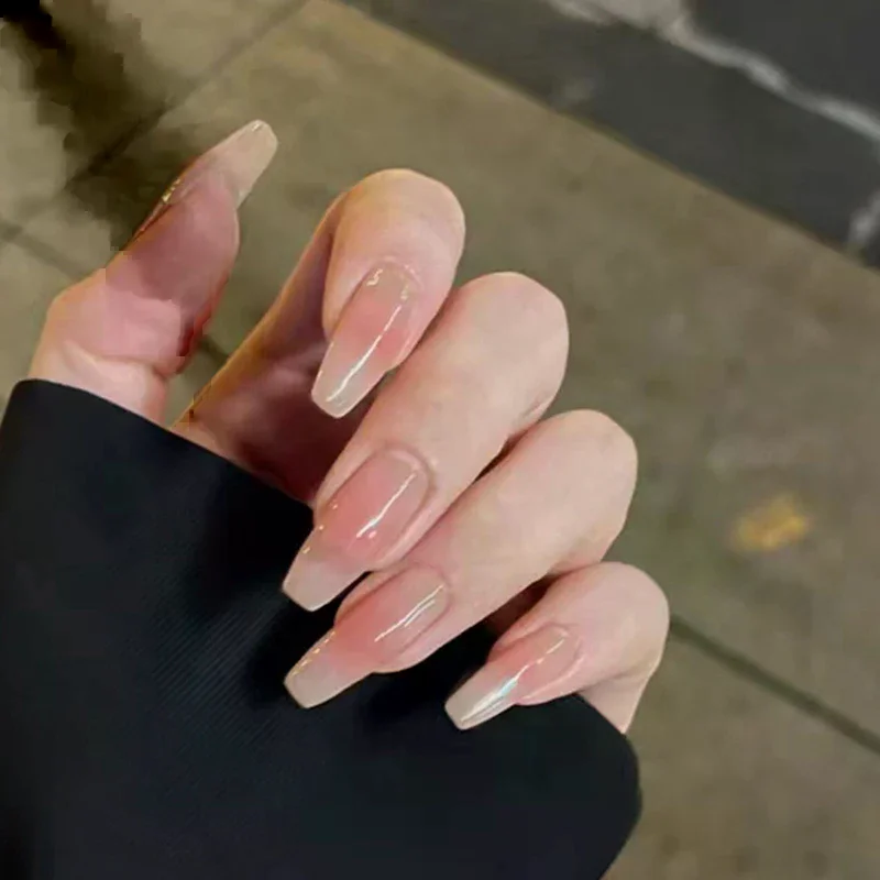 30 قطعة أحمر الخدود اللون الأظافر وهمية للإزالة الأظافر كاذبة يمكن ارتداؤها اضغط على الأظافر وهمية مسمار نصائح رسومات أظافر تمديد أدوات #5