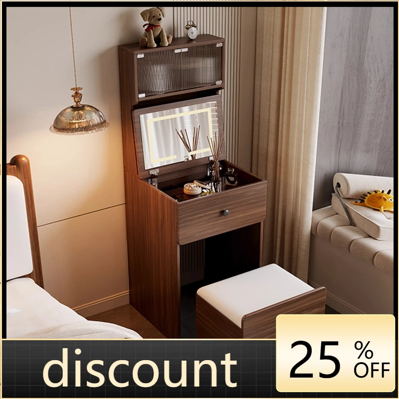 LMM modern simple makeup table small bedside flip cover storage cabinet integrated