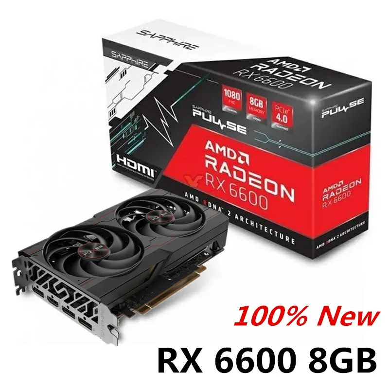 Sapphire RX 6600 6600 XT 8GB Graphics Card 6500 XT 4GB GPU Video Cards PC Radeon RX6500 Computer Gaming GDDR6 RX6600 XT AMD HDMI