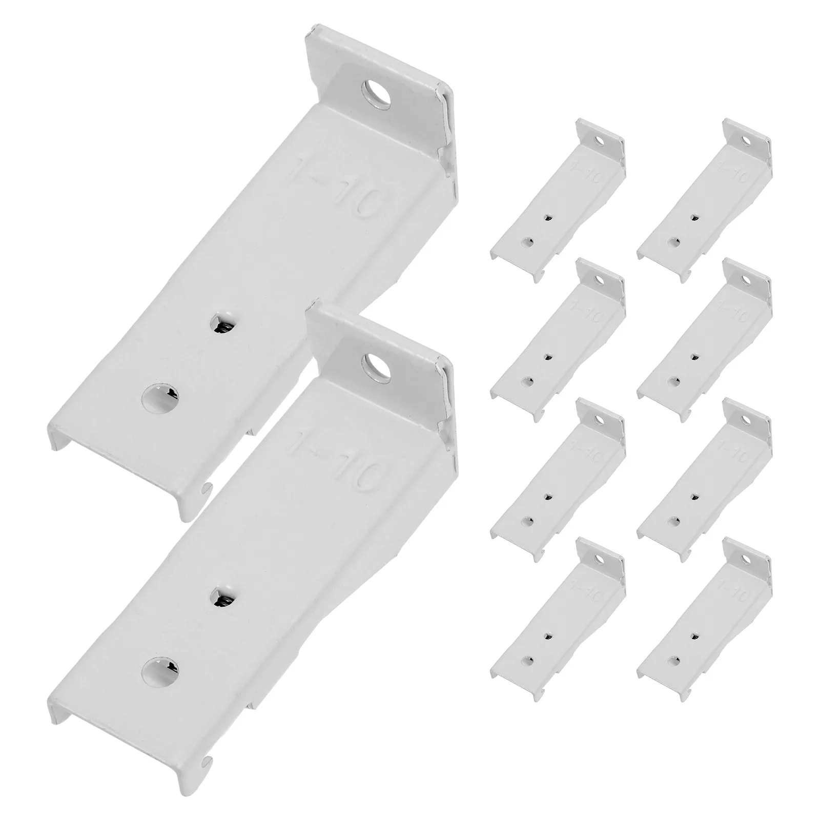 

10Pcs Curtain Track Brackets Curved Rail Mounting Hardware Ceiling Wall Mount Drapery Track Support Bracket for Curtain Rod